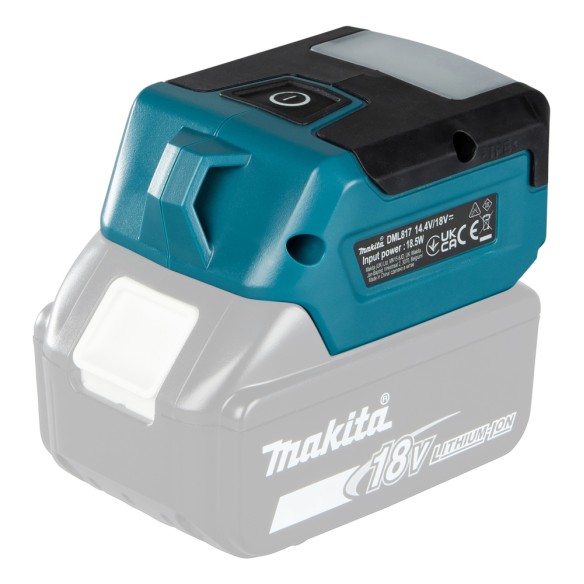 Lampe de travail à batterie Makita DML817 - 14,4V/18V - 3 modes d'éclairage, port USB