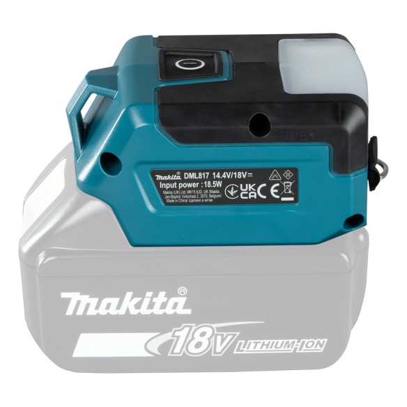 Lampe de travail à batterie Makita DML817 - 14,4V/18V - 3 modes d'éclairage, port USB