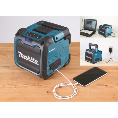 Enceinte Bluetooth Makita DMR200 - IP64, 12Vmax/18V, connexion AUX et USB