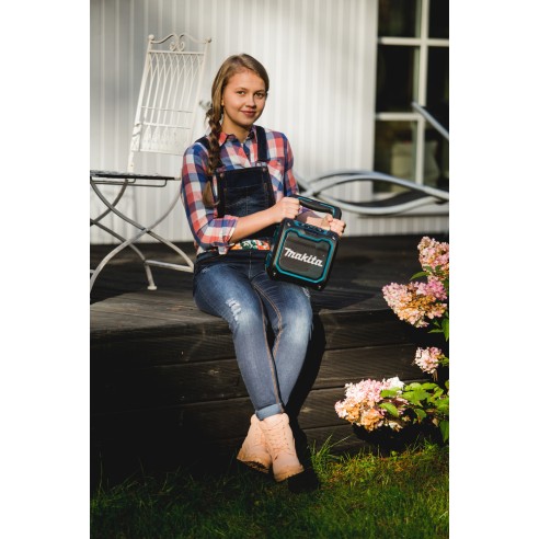Enceinte Bluetooth Makita DMR200 - IP64, 12Vmax/18V, connexion AUX et USB