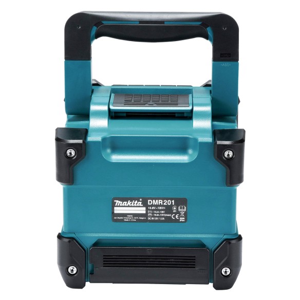 Haut-parleur Bluetooth Makita DMR201 - 12Vmax/18V, IP64, connexion AUX et USB, idéal pour le travail et les loisirs