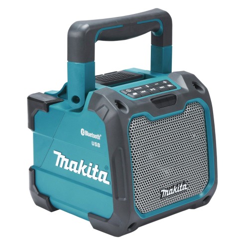 Haut-parleur Bluetooth Makita DMR201 - 12Vmax/18V, IP64, connexion AUX et USB, idéal pour le travail et les loisirs
