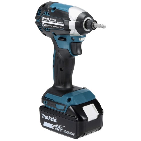 Visseuse à chocs Makita DTD153RTJ - 18V, 170 Nm, moteur sans balais, 2 batteries 5,0Ah