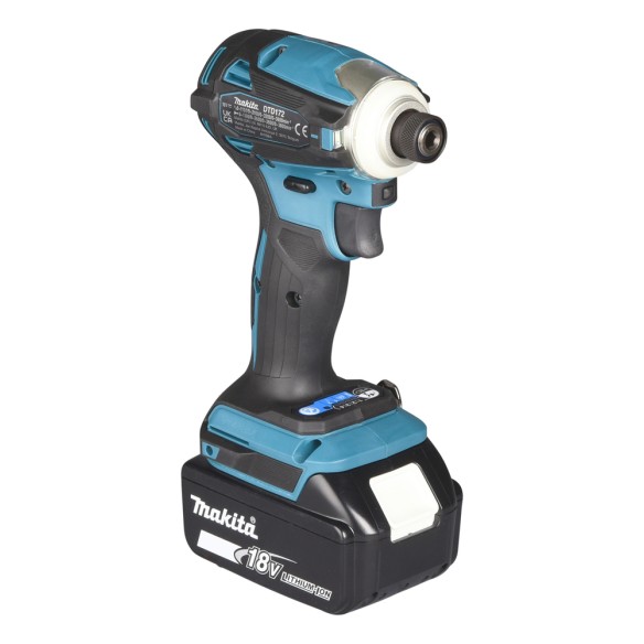 Visseuse à chocs Makita DTD172RTJ - 18V, 180 Nm, moteur sans balais, 2 batteries de 5Ah