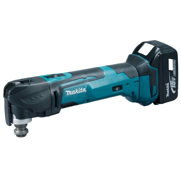 Outil oscillant Makita DTM51RMEX1 - 18V LXT, vitesse variable 6000-20000 tr/min, comprend 2 batteries