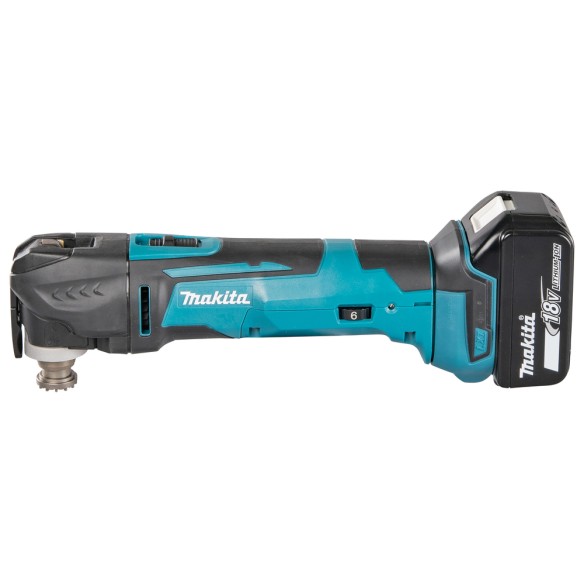 Outil oscillant Makita DTM51RMEX1 - 18V LXT, vitesse variable 6000-20000 tr/min, comprend 2 batteries