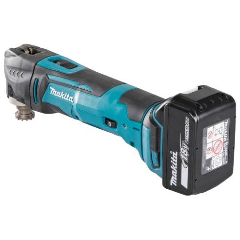 Outil oscillant Makita DTM51RMEX1 - 18V LXT, vitesse variable 6000-20000 tr/min, comprend 2 batteries