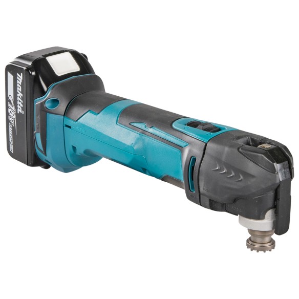 Outil oscillant Makita DTM51RMEX1 - 18V LXT, vitesse variable 6000-20000 tr/min, comprend 2 batteries