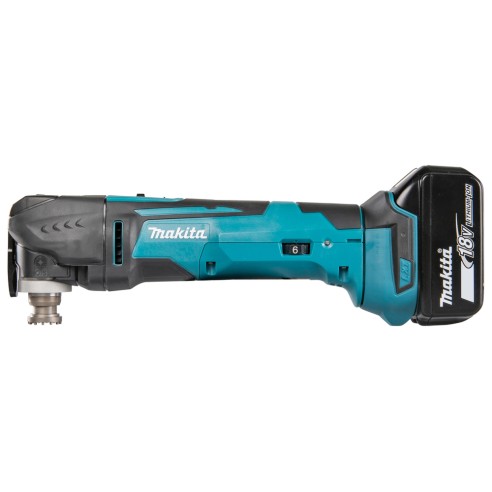 Outil oscillant Makita DTM51RMEX1 - 18V LXT, vitesse variable 6000-20000 tr/min, comprend 2 batteries