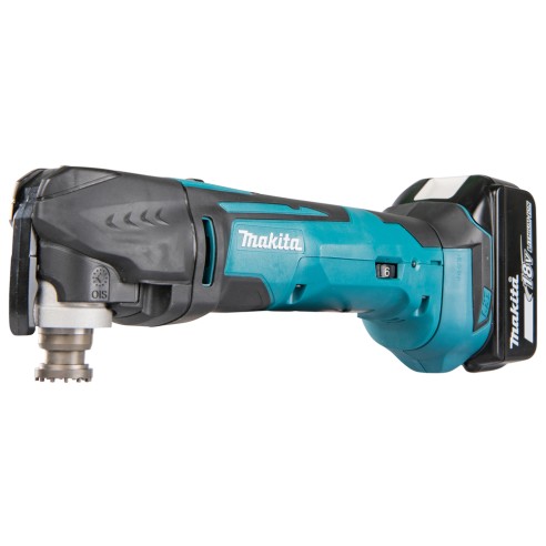 Outil oscillant Makita DTM51RMEX1 - 18V LXT, vitesse variable 6000-20000 tr/min, comprend 2 batteries