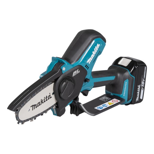 Scie d'élagage Makita DUC101SF 18V - Légère, guide de 10 cm, lubrification automatique, moteur sans balais