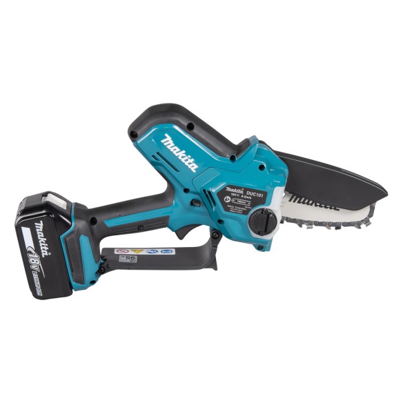 Scie d'élagage Makita DUC101SF 18V - Légère, guide de 10 cm, lubrification automatique, moteur sans balais