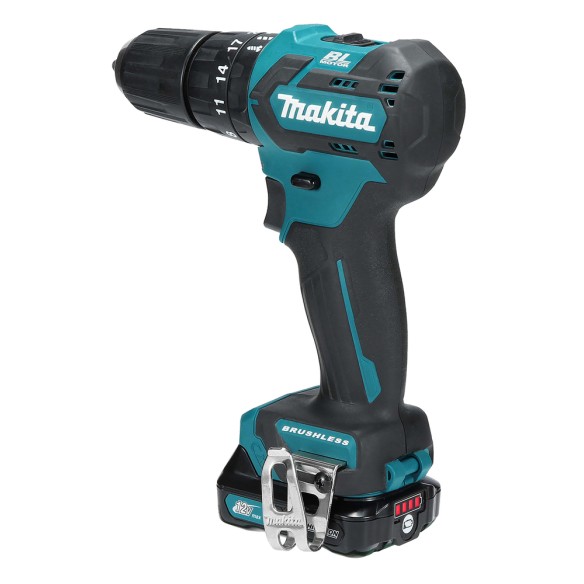 Perceuse combinée Makita HP332DSAE - 12V, moteur sans balais, 35 Nm, 2 vitesses