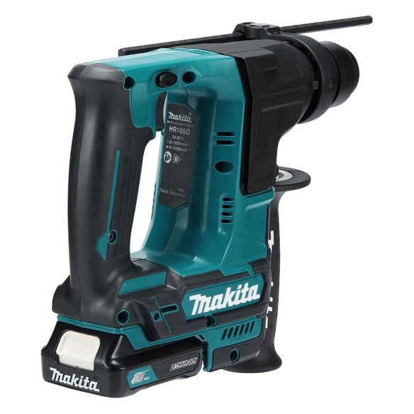 Marteau léger Makita HR166DSMJ - 12Vmax SDS-PLUS, 1,1 J, deux batteries 4.0Ah, lumière LED