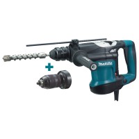 Marteau combiné Makita HR3210FCT - 850 W, 4,9 J, système anti-vibration, porte-outil SDS-PLUS