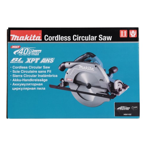 Scie circulaire Makita HS011GT201 40V - Sans fil, moteur sans balais, 3500 tr/min, 260-270 mm