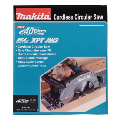 Scie circulaire Makita HS011GT201 40V - Sans fil, moteur sans balais, 3500 tr/min, 260-270 mm