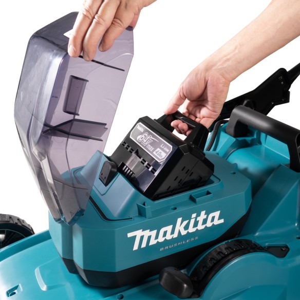 Tondeuse à gazon Makita LM001JM101 - 64Vmax - 48 cm - 3 modes de coupe - Pliable et résistant aux éclaboussures