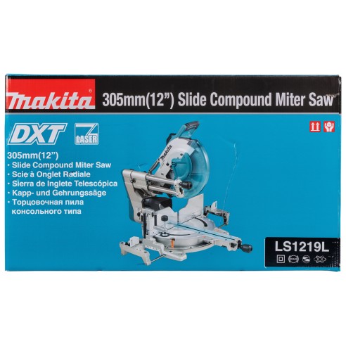 Scie à onglets télescopique Makita LS1219L - 1800 W - coupe précise avec laser et double glissement