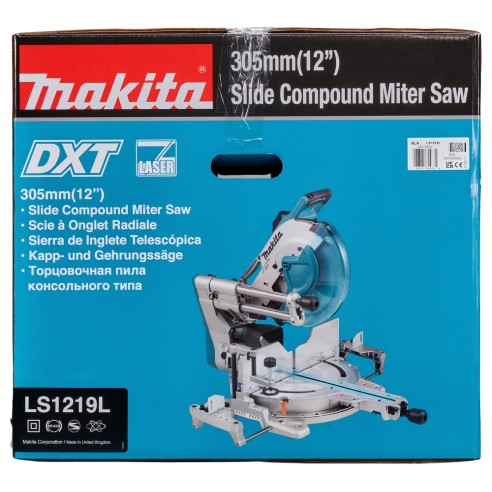 Scie à onglets télescopique Makita LS1219L - 1800 W - coupe précise avec laser et double glissement