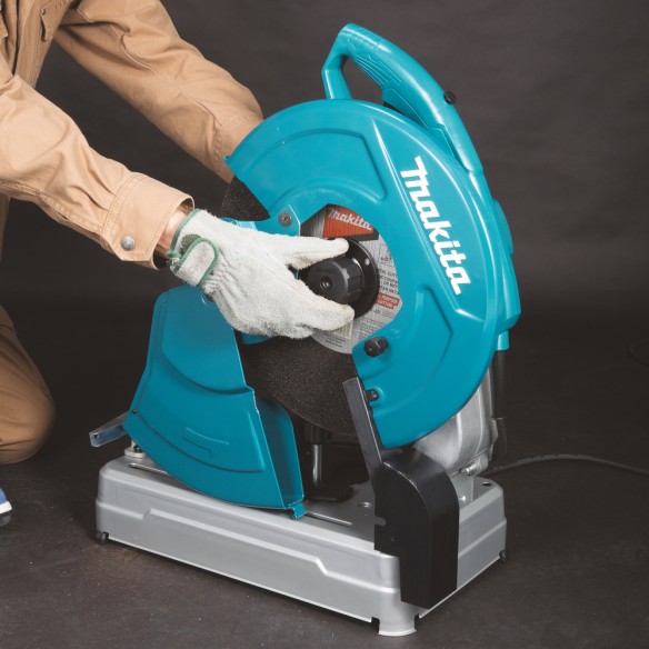 Tronçonneuse Makita LW1400 2200W - Coupe de métal sûre et sans étincelles, disque 355 mm