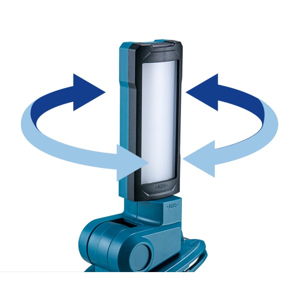 Lampe de travail Makita ML006GX - 40Vmax, 500 lumens, avec tête pliable et crochet rétractable