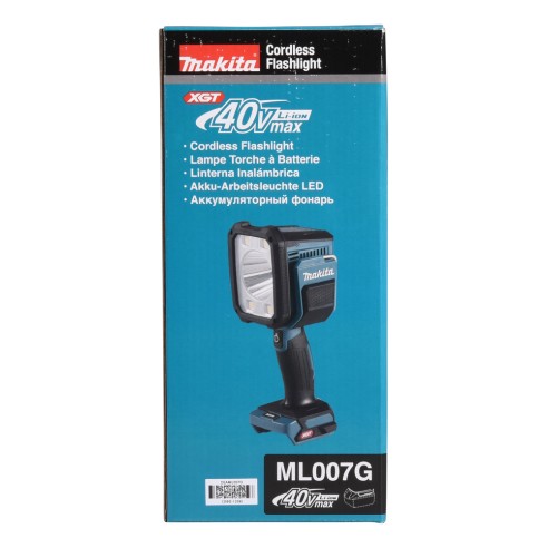 Lampe de poche Makita ML007G - 40Vmax, 1250 lm, 4 modes d'éclairage, résistant à l'eau et à la poussière