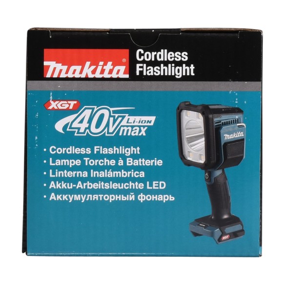 Lampe de poche Makita ML007G - 40Vmax, 1250 lm, 4 modes d'éclairage, résistant à l'eau et à la poussière