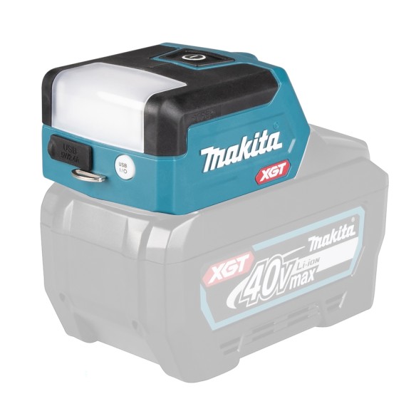 Lampe de poche à batterie Makita ML011G - 40Vmax, 300 lm, 3 modes d'éclairage, USB