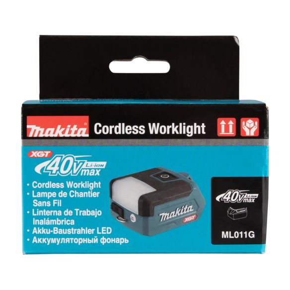 Lampe de poche à batterie Makita ML011G - 40Vmax, 300 lm, 3 modes d'éclairage, USB