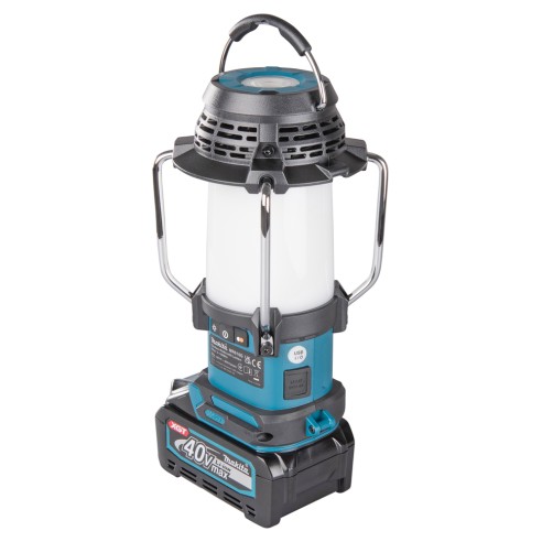 Lampe de camping Makita MR010G - 40Vmax, 1000 lx, Bluetooth et radio FM, résistant à l'eau