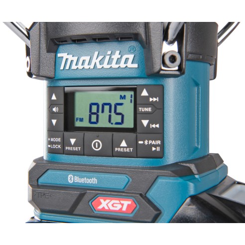 Lampe de camping Makita MR010G - 40Vmax, 1000 lx, Bluetooth et radio FM, résistant à l'eau