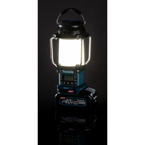 Lampe de camping Makita MR010G - 40Vmax, 1000 lx, Bluetooth et radio FM, résistant à l'eau
