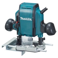 Défonceuse - Affleureuse Makita RP0900 - 900 W, compacte et légère pour le bois, pince 6/8 mm