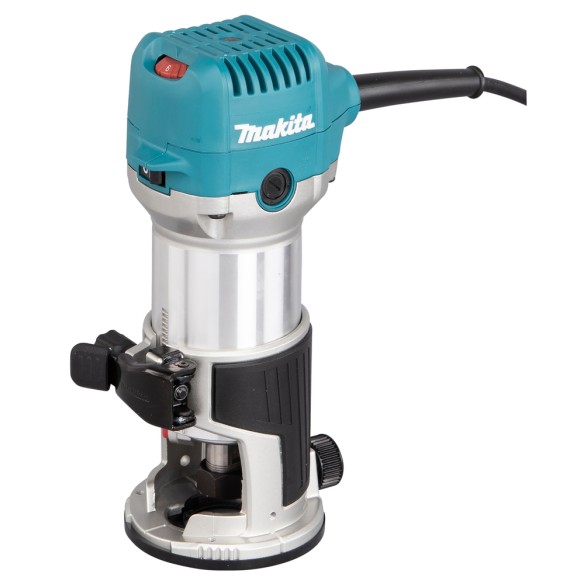 Défonceuse multifonction Makita RT0702C - 710 W, pinces 6/8 mm, boîtier en aluminium, démarrage progressif
