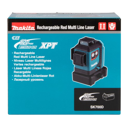 Niveau laser multilignes Makita SK700D 360° - Batterie 12V - Précision ±2mm à 25m - IP54