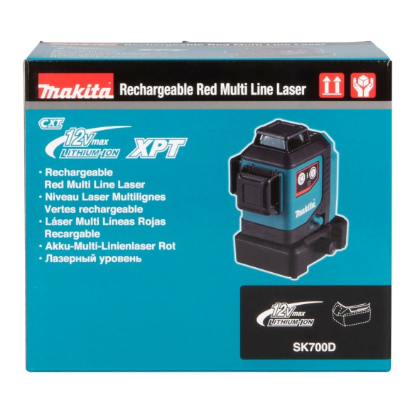 Niveau laser multilignes Makita SK700D 360° - Batterie 12V - Précision ±2mm à 25m - IP54
