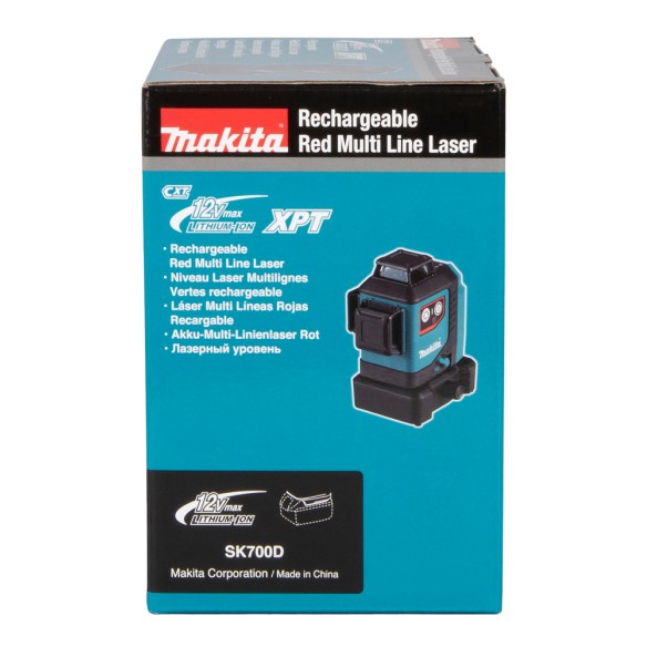 Niveau laser multilignes Makita SK700D 360° - Batterie 12V - Précision ±2mm à 25m - IP54