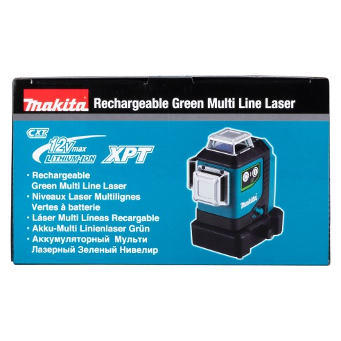 Niveau laser multiligne Makita SK700GD - Batterie 12V, laser vert, IP54, portée 35 m