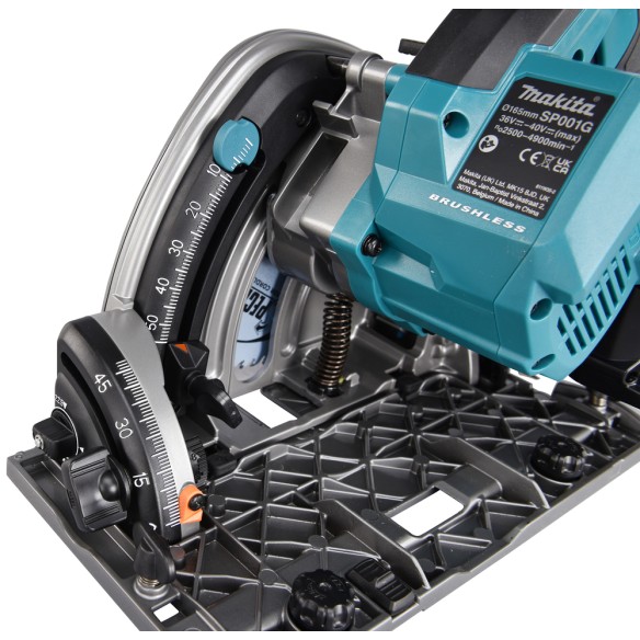 Scie d'incision sans-fil Makita SP001GZ03 - 40Vmax, 165 mm, moteur sans balais - Sans batteries ni chargeur ni Coffret