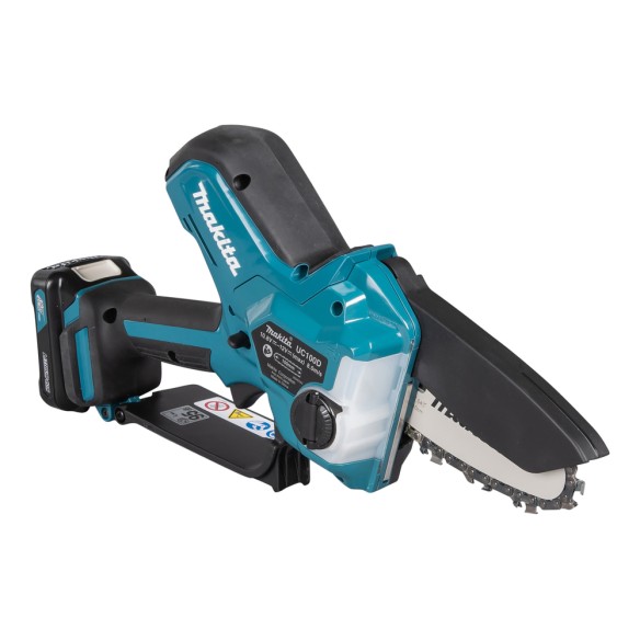 Scie d'élagage Makita UC100DWA 12V - Compacte et légère, frein électrique, 8,0 m/s