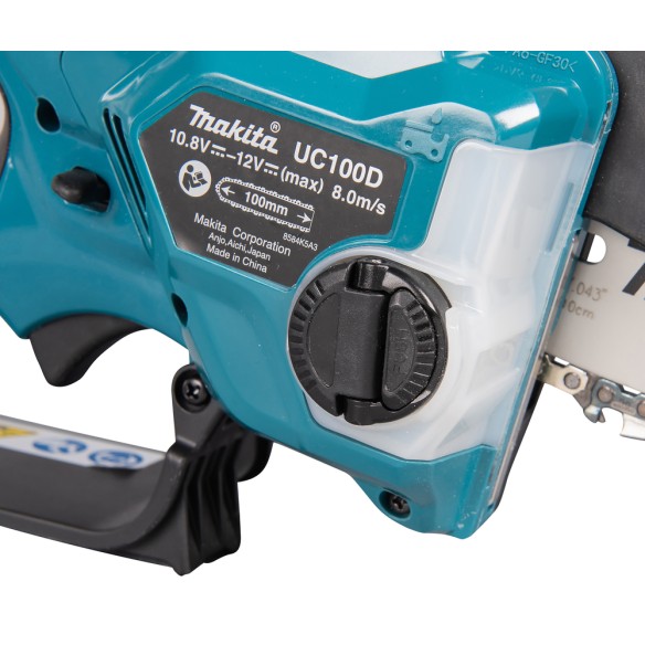 Scie d'élagage Makita UC100DWA 12V - Compacte et légère, frein électrique, 8,0 m/s