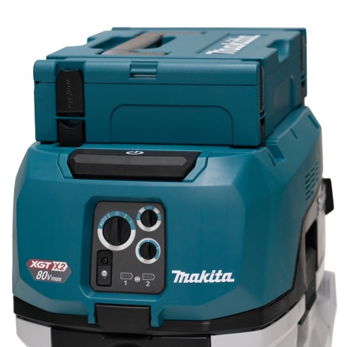 Aspirateur Makita VC006GMZ01 - 40Vmax x2 - 40L poussière sèche, 30L liquides, filtre M HEPA, autonettoyant - Sans batteries ni c