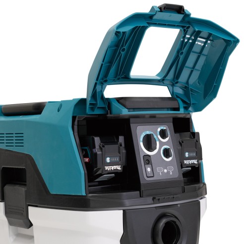 Aspirateur Makita VC006GMZ01 - 40Vmax x2 - 40L poussière sèche, 30L liquides, filtre M HEPA, autonettoyant - Sans batteries ni c