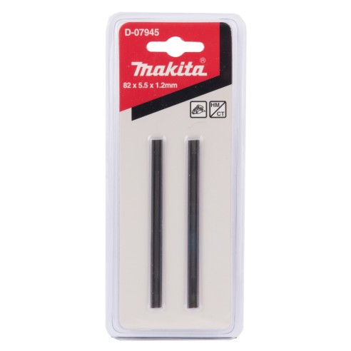 Lames de rabot 82 mm Makita D-07945 - Mini lame 82 mm de largeur.