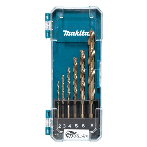Kit 6 Forets pour Métal Makita D-75758 - HSS-Cobalt - Qualité Supérieure