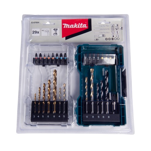 Coffret de forets et embouts pour perceuse Makita E-07054 - 29 pcs