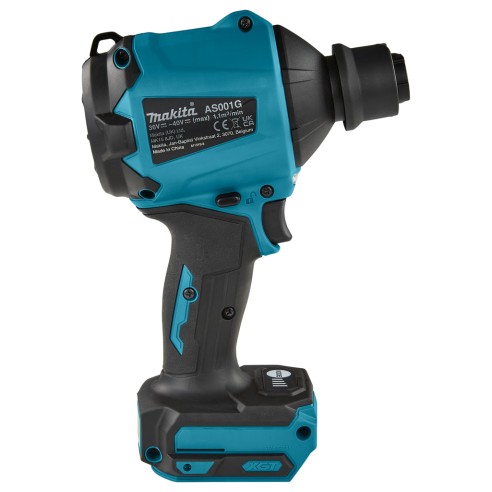 Pistolet souffleur Makita AS001GZ - 40Vmax, 200 m/s, 4 vitesses électriques - Corps seul (Sans batterie ni chargeur ni Coffret)