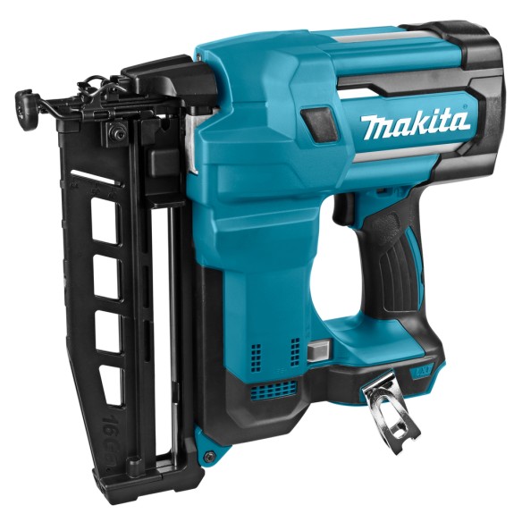 Cloueuse pneumatique Makita DBN600Z 18V - clous de 25-64mm, réglage de profondeur, lumière LED - Sans batterie ni chargeur ni Co