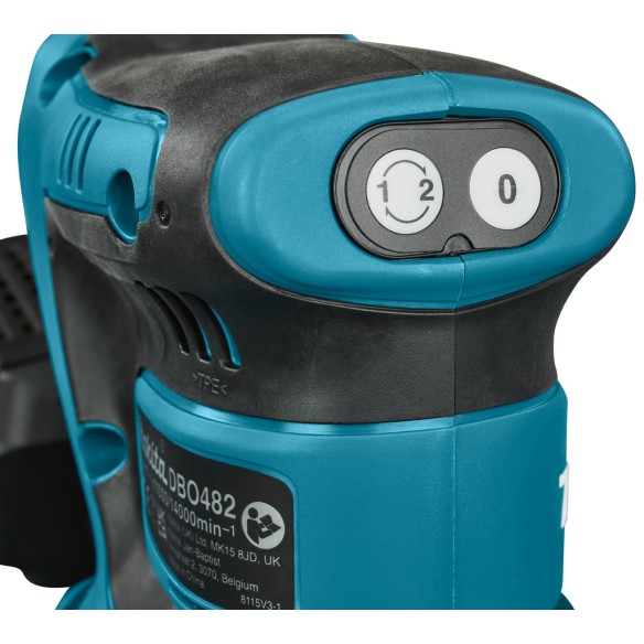 Ponceuse orbitale sans-fil Makita DBO482Z - 18V, frein électrique, collecte de poussière - Sans batterie ni chargeur ni Coffret